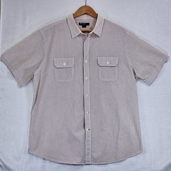 DANIEL CREMIEUX CLASSICS Shirt Mens XL 100% Linen Short Sleeve ButtonUp Pockets - Picture 1 of 10